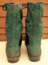 Equipment – Boots – Tropical Jungle, In Theatre Made “Malaya” Green Canvas & Black Rubber. Size UK 9. c.1950’s / 60’s. image 2